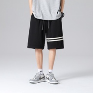 White Wall Style Japanese Style Loose Shorts Men's Elastic Five-point Straight Beach Pants XZ405-DK0