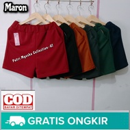 PROMO 40rb dapat 2pcs CELANA HOTPANTS WANITA POLOS CELANA PENDEK WANITA CELANA. KULOT PENDEK 3/4