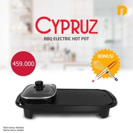 MESIN Cypruz BBQ Electric Hot Pot | Bbq tools | Shabu shabu Barbeque Grilled Pan Meat Grilling Machi