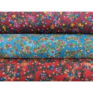 90cm x 1 meter  Floral Printed 100% Cotton Fabric ( 90cm x 100cm Kain 100% Cotton Bercorak Bunga)-RM