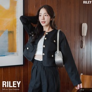 Sudpung Riley_SP039 เบลเซอร์ลินิน ทรงยาวแต่งกระเป๋า ผ้าใส่สบาย ไม่คัน ใส่เที่ยว ใส่ทำงานได้หมด