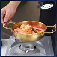 [Wholesale] Gold-plated Aluminum Pan With Two Straps 20CM-- 20CM Pan