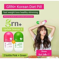 GRN+ Korean Diet Pill (upgrade Season 3) Pink & Green 2 bottle / Korea Slim Loss Weight