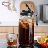 【SG】64Oz Mason Jar Breast Milk Pitcher Glass Jar Pitcher For Milk Coffee Tea Drink