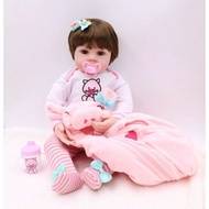 PRIVASI AMAN!!! Boneka Bayi Realistis Lifelike 19 "Asli Bahan Silikon