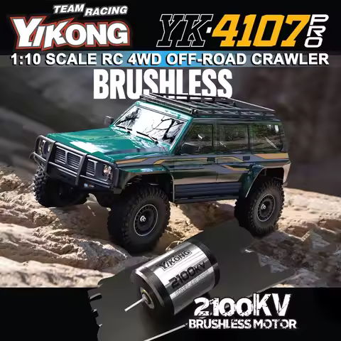YIKONG YK4107PRO Brushless 4WD 1/10 RC Electric Remote Control Model Car ROCK Crawler Adult Children