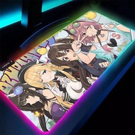 Rubber RGB PC Mousepad Gamer Gaming Mouse Pad Azur Lane Cute Anime Desk Keyboard Mat LED Computer La