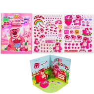 3D Buku Mainan Busy Book Quiet Book Dress Up Disney Princess Elsa Frozen Sticker Book Besar