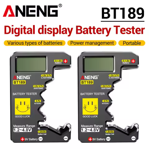 ANENG BT189 Digital LCD Battery Tester 1.2-4.8V Universal Capacity Checker Portable Household for AA