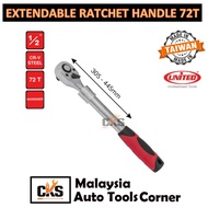 United Heavy Duty Extendable Ratchet Handle 72T Ratchet Panjang Special Ratchet Automotive Tool