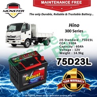 Münster Robust MF CMF 75D23 | 75D23L (60AH) Car Battery Bateri Kereta for Hino 300 Series