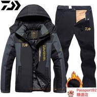 Daiwa 2020男式新款夾克冬季保暖防風防水戶外運動滑雪板釣魚抓絨外套長褲Ski