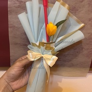 Satin Ribbon Flower Bouquet Unit Price 40 cm 1/2 inch Premium Souvenir Sticky Ribbon Ready to Use Te