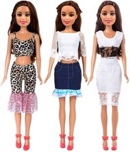 ZITA ELEMENT 3 Sets Fashion 28 Inch Girl Doll Clothes Dress Outfits - Quality Handmade Casual Wear C