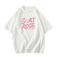 2782783COD Hot-selling Style Dropped Shoulder Loose Version 200g Combed Pure Cotton Back Hemming Sho