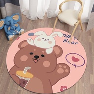 Cartoon round Carpet Living Room Coffee Table Carpet Children's Room round Mat Bedroom Bedside Blanket Hanging Chair Cushion Home Swivel Chair Floor Mat/ Home Living Room Study