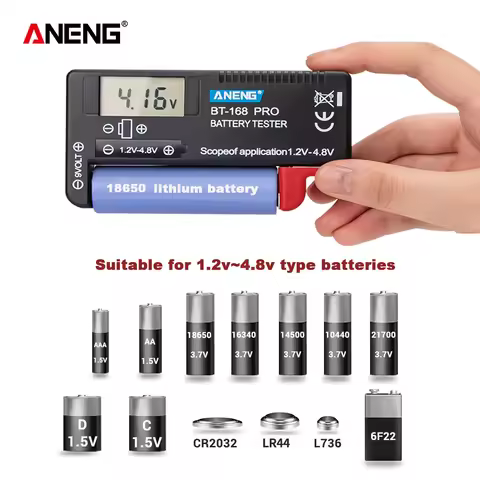 ANENG BT-168 PRO Digital Battery Capacity Tester 9V 1.5V Button Cell Test LCD Battery Universal Test