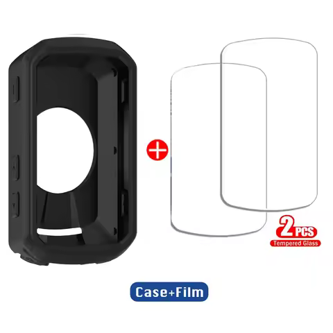 Garmin Edge850 TPU Silicone Case +2pcs Tempered Glass for Garmin Edge 550 850 GPS Stopwatch Screen P