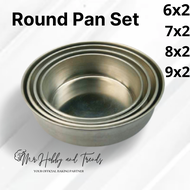 Set Pan, Baking Pan Set of 4, Cake Pans, 6x2, 7x2, 8x2, 9x2, Round Pan of 4.