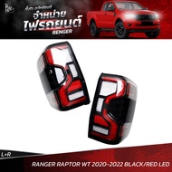 ไฟท้ายรถยนต์ FORD RANGER RAPTOR WT 2020-2022 BLACK/RED LED (ราคาต่อคู่)