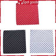 WIN 55x55cm Women Unisex Vintage Large Polka Dot Square Scarf Cotton Sport for Head