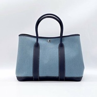 (極新💙購證盒子) HERMES 愛馬仕 Garden Party 36 花園包 36 牛仔藍X深淵藍 手提包 單肩包