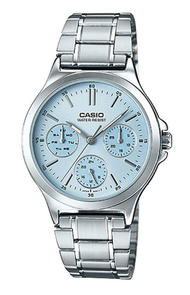 Casio Standard นาฬิกาข้อมือผู้หญิง สายสแตนเลส รุ่น LTP-V300,LTP-V300D,LTP-V300D-2A (CMG) - สีเงิน