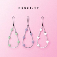 CASE Silicone Heart Phone Chain Baby Beaded Wrist Strap Phone Case Lanyard Anti-drop Phone Chain Dop