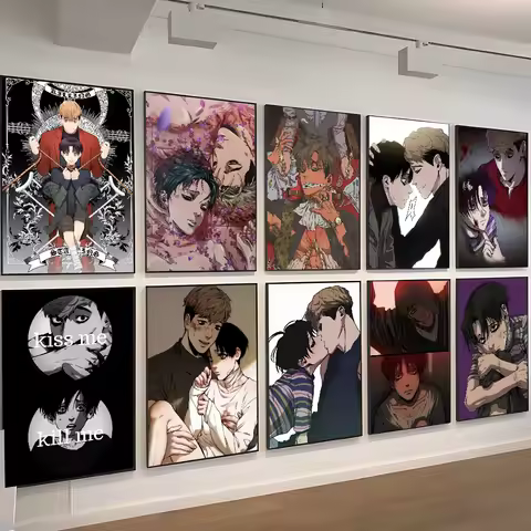 Anime Killing Stalking Anime Posters Sticky HD Quality Wall Art Retro Posters for Home Kawaii Room D