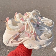 Daddy Shoes Women Korean Version Mesh Thick-Soled Height-Increasing Shoes Women Trendy Sports Casual