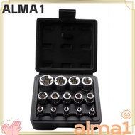 ALMA 14PCS/Set Hexagon Socket Nut Socket, E4-E24 External Hex Wrench Head Star Socket Set, Versatili