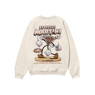 ESPRESSO MARTINI Men's Crewneck Sweater Unisex Cotton Fleece 280gsm Junior Kids Adult