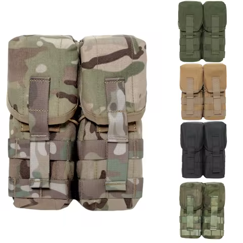 Tactical Double 5.56/7.62 M4 Magazine Pouch AK AR Rifle Mag Paintball Hunting Accessories