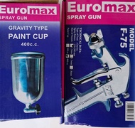 Euromax Gravity Type Spray Gun F-75 / Spray Paint 400cc cup Spray Gun Set