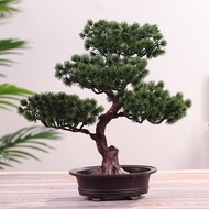 PortablePotted Plant Simple Decorative Bonsai Simulation Gift Ornament Home Accessories Festival Office Pine Tree DIY Lifelike ！