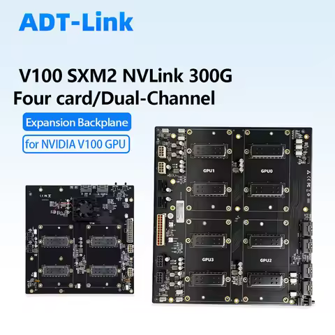 SXM2 for NVIDIA V100 GPU Adapter Board Card NVLink 300G 4-Port 4‑Way / Dual-Card Dual-Channel Pass-T