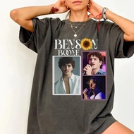 Baju Vintage Benson Boone, T-Shirt Grafik Bintang Pop Retro, T-Shirt Kolaj Jelajah Konsert, Hadiah u
