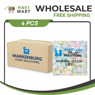 MARKENBURG CONCENTRIC LARGE MARSHMALLOWS Candy Toppings 1KG (5 PIECES PER BOX) HMART
