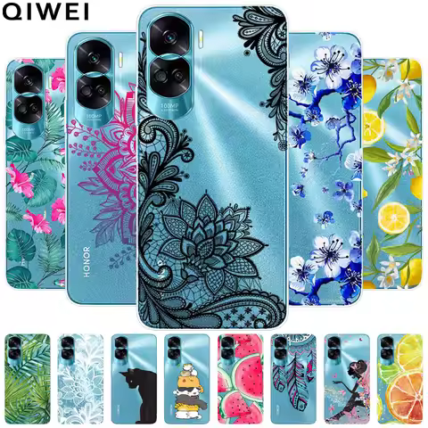 For Honor 90 / 90 Lite / 90 Pro Case 5G Transparent Silicon TPU Soft Phone Cover for Honor 90 Lite 2