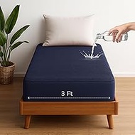 Single Bed (36x75 Inches | 3x6.25 Feet) 100% Waterproof Mattress Cover | Soft Terry Cotton Top | Ela