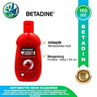 Betadine Antiseptic Skin Cleanser 60ml - 100mll Merah - 100 ml