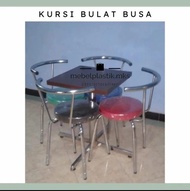 Kursi Bulat Busa Besi Kursi Makan/ Kursi Kafe / Cafe Sandar/