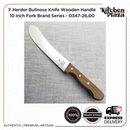 F.Herder Bullnose Knife Wooden Handle 10 Inch Fork Brand Series - 0347-26,00 /Pisau Sembelih