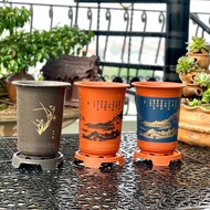 Imported flower pot 19x23cm (with saucer) pot for bonsai plants, orchids, flowers..