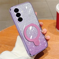 Soft Case Samsung A26 A36 A56 Glitter Magnetic Holder Wireless Mobile PhoneRing