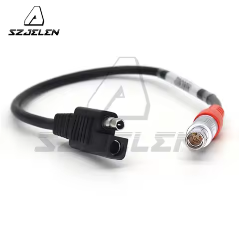 A00302 Topcon GPS Hiper Power Cord GB500 1000 GR3 GR5 Lite Connection 5-Pin To SAE 2-Pin Connector E
