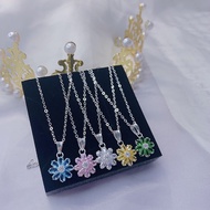 Chain with silver flower pendant HHj