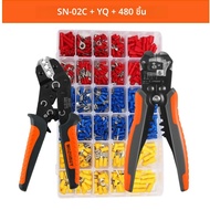 SN-02C CRIMPING TOOL AWG22-13 Ratcheting Wire Crimper สําหรับขั้วต่อฉนวน-ก้นแหวนจอบCABLE Lugs Assort