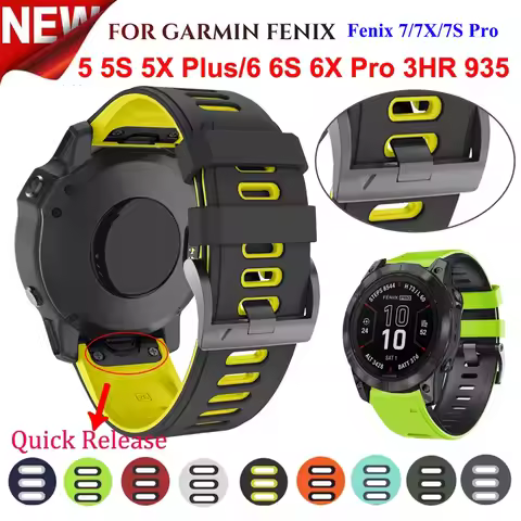 26 22 20MM Silicone Smart Watch Strap For Garmin Fenix 6X 6 6SPro 5X 5 Plus 7X 7 EPIX 955Wristband Q