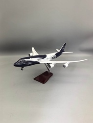 NEW 47CM lufthansa plane model b747 100 Years Collectible Scale Aircraft Resin With Wheels For Colle